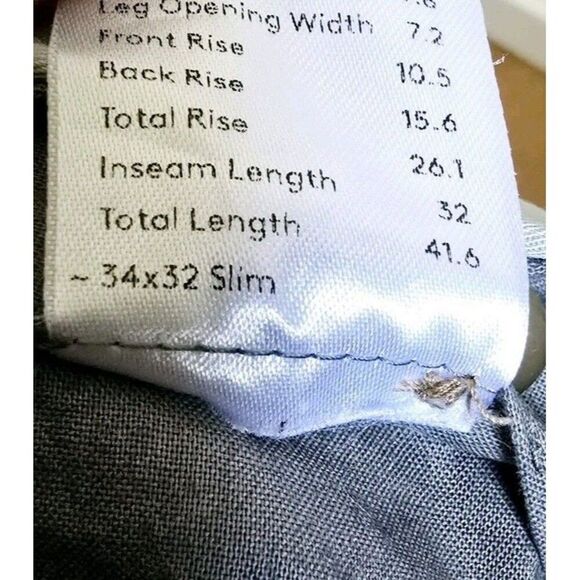 Proper Cloth Sondrio Grey Lightweight Stretch Chino Twill Slim Size 34 - Picture 2 of 9